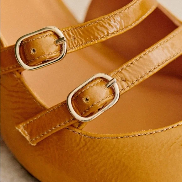 Brand new Sézane Women's Orche color Leather Paula Babies shoes - Picture 6 of 12